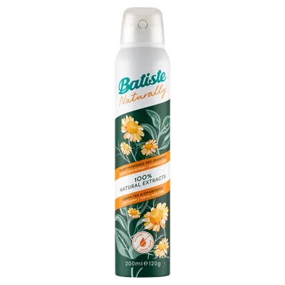 Batiste Naturally, Plant-Powered Dry Shampoo Green Tea & Chamomile (Suchy szampon do włosów)