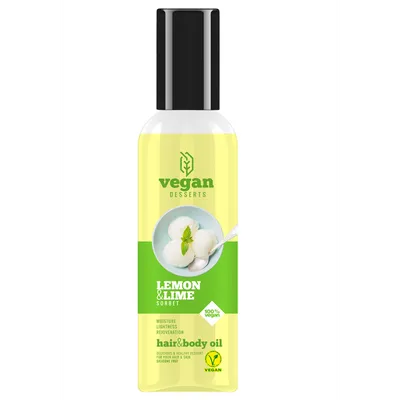Vegan Hair Desserts Lemon & Lime, Hair and Body Oil (Olejek do włosów i ciała)