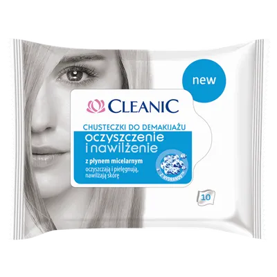 Cleanic Chusteczki do demakijażu `Oczyszczenie i nawilżenie`