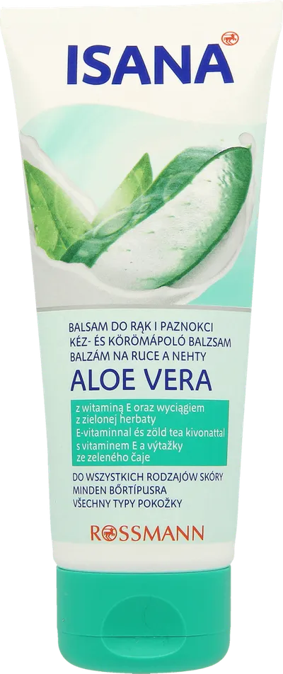 Isana Aloe Vera,  Balsam do rąk i paznokci z witaminą E oraz wyciągiem z zielonej herbaty