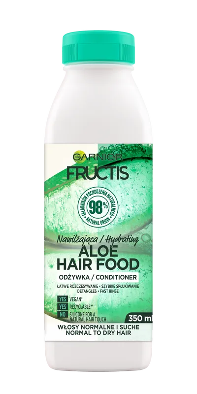 Garnier Fructis, Aloe Hair Food, Nawilżająca odżywka do włosów normalnych i suchych