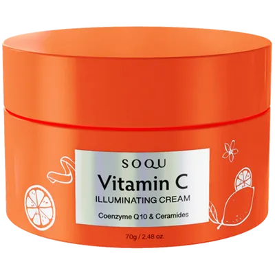 Soqu Vitamin C Illuminating Cream with Coenzyme Q10 and Ceramide (Rozświetlający krem do twarzy z koenzymem Q10)