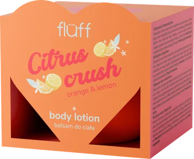 Fluff Citrus Crush, Orange & Lemon, Body Lotion (Pomarańcza i Cytryna, Balsam do ciała)