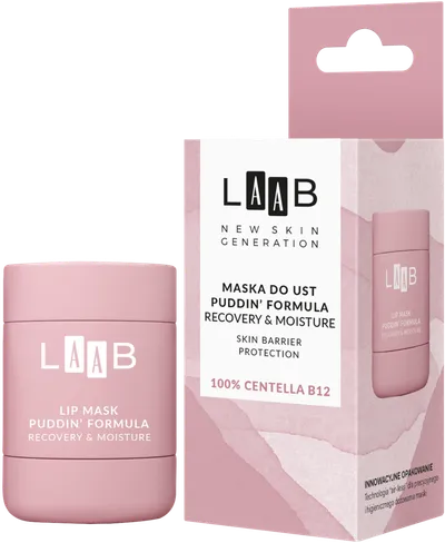 AA LAAB, 100% Centella B-12, Puddin' Formula Recovery & Moisture, Maska do ust