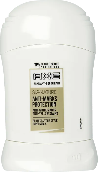 AXE Signature, 48h Antiperspirant Anti-marks Protection (Antyperspirant w sztyfcie dla mężczyzn)