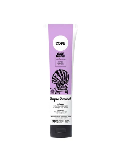 Yope Daily Heroes, Super Smooth, Odżywka do włosów łamliwych, zniszczonych i puszących się (nowa wersja)