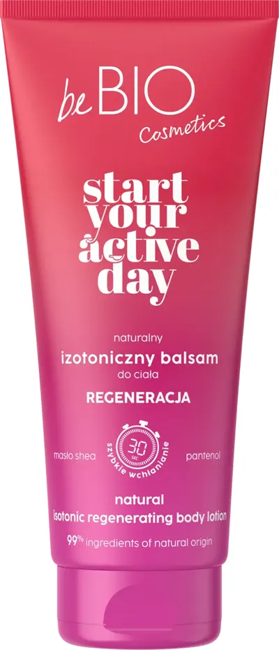 beBIO Start Your Active Day, Regeneracja, Naturalny izotoniczny balsam do ciała