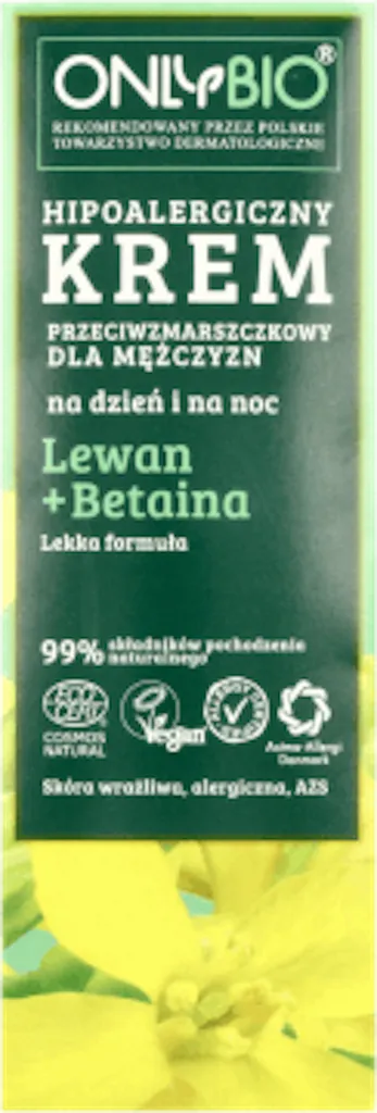 OnlyBio Hipoalergiczny krem przeciwzmarszczkowy dla mężczyzn na dzień i na noc