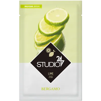 Bergamo Specialist Studio 24, Lime Brightening Sheet Mask (Maska z limonką do twarzy)