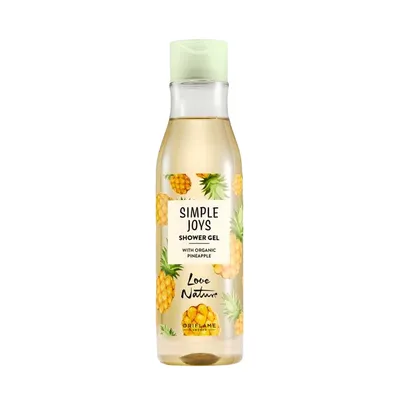 Oriflame Love Nature, Simple Joys Shower Gel with Organic Pineapple (Żel pod prysznic  z organicznym ananasem)