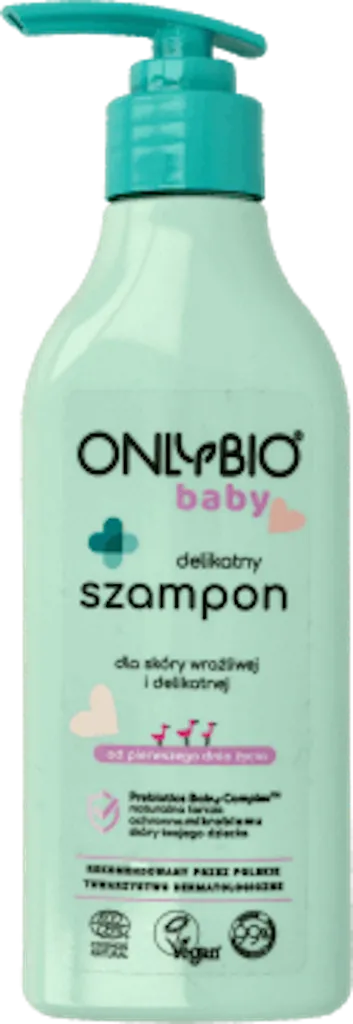 OnlyBio Baby, Delikatny szampon dla skóry wrażliwej i delikatnej  od pierwszego dnia życia