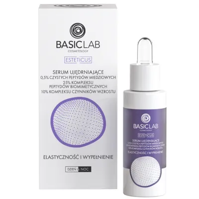 BasicLab Dermocosmetics Esteticus,  Serum ujędrniające 0,5% czystych peptydów miedziowych  `Elastyczność i wypełnienie`