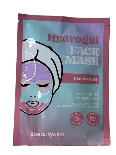 The Beauty Dept. Smoothing & Illuminating Hydrogel Face Mask with  Niacinamide (Wygładzająca maseczka do twarzy w płachcie z niacynamidem)