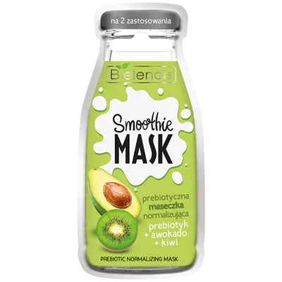 Bielenda Smoothie Mask, Prebiotyczna maseczka normalizująca `Prebiotyk + awokado + kiwi`