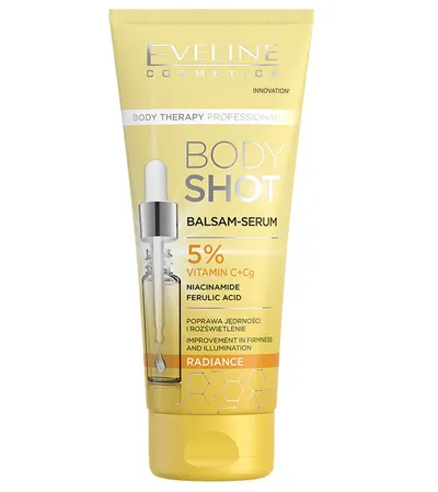 Eveline Cosmetics Body Therapy Professional, Body Shot, Rozświetlający balsam-serum do ciała