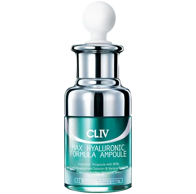 Cliv Premium Max Hyaluronic Formula Ampoule (Intensywnie nawilżająca hialuronowa ampułka do twarzy)