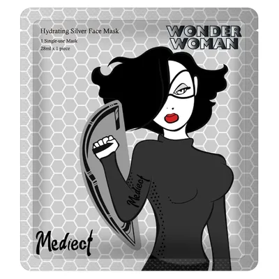 Mediect Wonder Woman Hydrating Silver Face Mask (Nawilżająca maska ze srebrem)