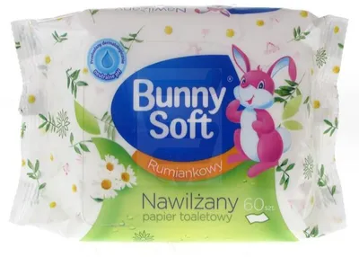 Velvet Nawilżany rumiankowy papier toaletowy `Bunny Soft`