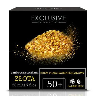 Exclusive Cosmetics Intensywnie regenerujący krem przeciwzmarszczkowy z ekstraktem ze złota 50+