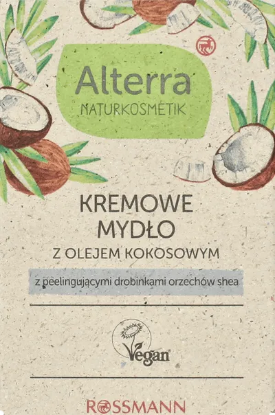 Alterra Kremowe mydło z olejem kokosowym z peelingującymi drobinkami orzechów shea