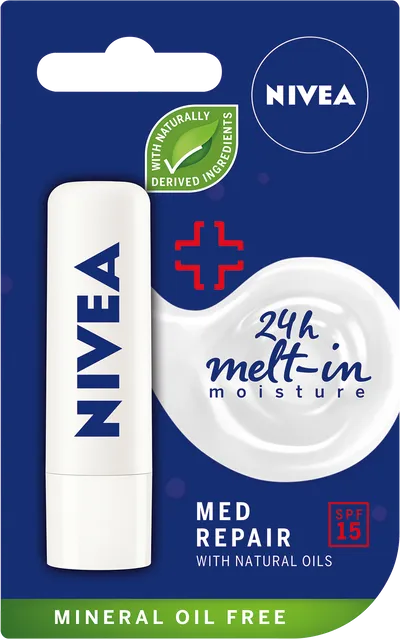 Nivea Med Repair, 24h Melt-in Moisture SPF 15 (Pielęgnująca pomadka do ust)