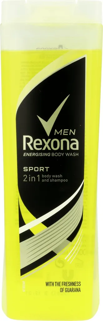 Rexona Men Sport, 2 in 1  Body Wash and Shampoo (Żel pod prysznic i szampon 2 w 1)