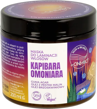 OnlyBio Hair in Balance, Kapibara Omoniara, Maska do laminacji włosów