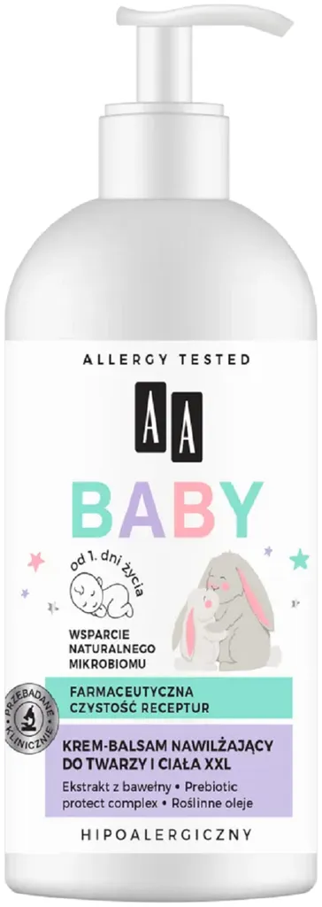AA Baby, Krem-balsam nawilżający do twarzy i ciała