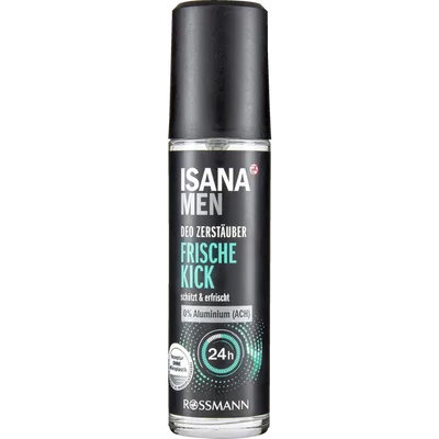 Isana Men, Deo Zerstäuber Frische Kick (Dezodorant w sprayu dla mężczyzn)