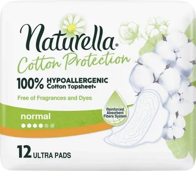 Naturella Cotton Protection. Podpaski higieniczne z hipoalergiczną powłoczką z bawełny `Normal`