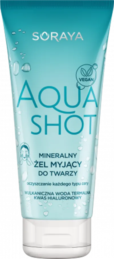 Soraya Aqua Shot, Mineralny żel myjący do twarzy