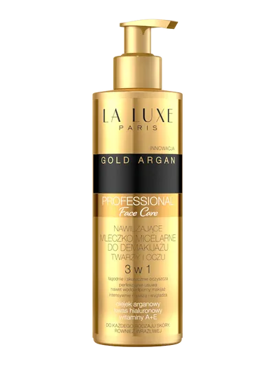La Luxe Paris Gold Argan, Professional Face Care, Nawilżające mleczko micelarne do demakijażu