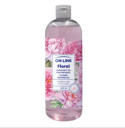 On Line Floral, Flower Shower Gel Peony & Rose (Kwiatowy żel pod prysznic `Piwonia & Róża`)