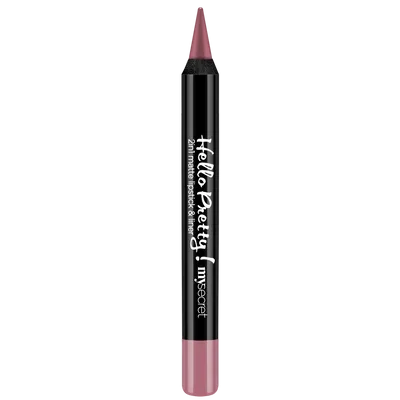 My Secret Hello Pretty!, 2 in 1 Matte Lipstick & Liner (Automatyczna matowa pomadka i kredka do ust)