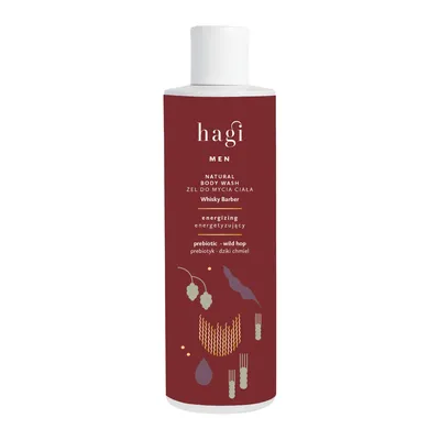 Hagi Men, Whisky Barber, Energetyzujący żel do mycia ciała