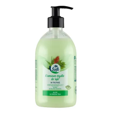 Carrefour Soft, Kremowe mydło do rąk w płynie `Aloe & Green Tea`