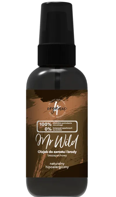 4Organic Mr Wild, Olejek do zarostu i brody hipoalergiczny