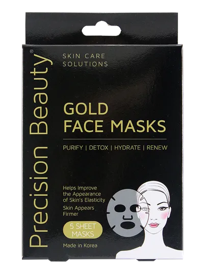 Swissco Precision Beauty, Korean Facial Mask Gold (Koreańska maska do twarzy ze złotem)