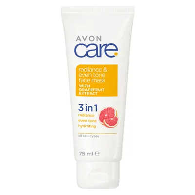 Avon Care, Radiance & Even Tone Face Mask with Grapefruit Extract (Maseczka do twarzy 3w1 z grejpfrutem)