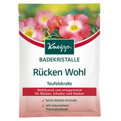 Kneipp Rücken Wohl Badekristalle (Sól do kąpieli z ekstraktem z czarciego pazura i olejem kajeputowym)