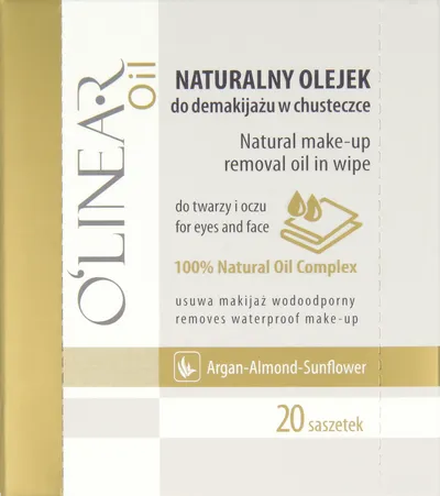 O'linear Natural Make - Up Removal Oil in Wipe (Naturalny olejek do demakijażu w chusteczce)