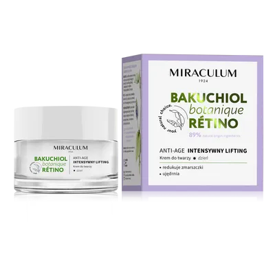 Miraculum Bakuchiol Botanique Retino Anti-Age, Krem do twarzy na dzień `Intensywny lifting`