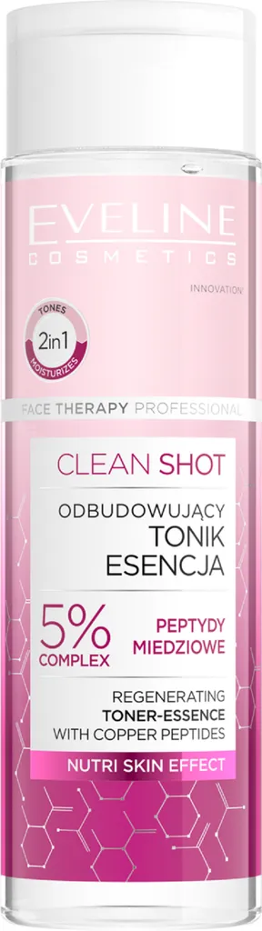 Eveline Cosmetics Face Therapy Professional, Clean Shot, Odbudowujący tonik esencja
