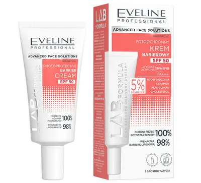 Eveline Cosmetics Advanced Face Solutions, Lab Formula, Fotoochronny krem barierowy SPF50