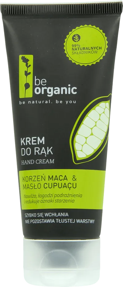 Be Organic Krem do rąk  'Korzeń maca i masło Cupuacu'