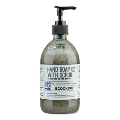 Ecooking Hand Soap O2 with Scrub (Peelingujące mydło do rąk w płynie z naturalnym pumeksem)