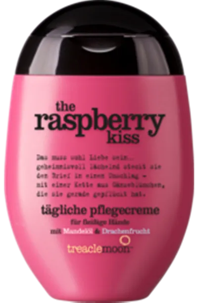 Treaclemoon The Raspberry Kiss, Hand Cream (Malinowy krem do rąk z olejkiem migdałowym i wyciągiem z smoczych owoców)