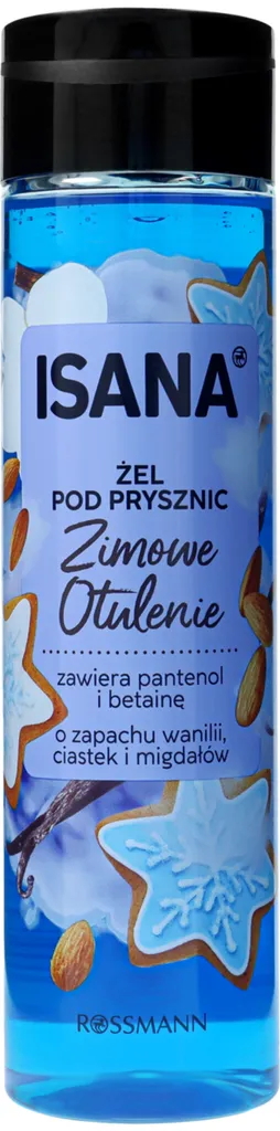 Isana Zimowe Otulenie, Żel pod prysznic o zapachu wanilii, ciastek i migdałów