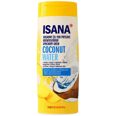 Isana Coconut Water mit Mangosaft und Kokos- Duft Cremedusche (Kremowy żel pod prysznic z wodą kokosową i sokiem z mango)