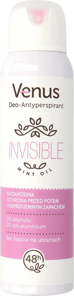 Venus Invisible Mint Oil, Dezodorant w sprayu dla kobiet 48h